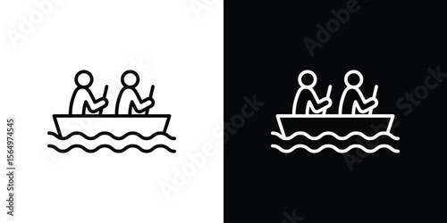 Boat race icon logo element. Vector illustration. EPS10