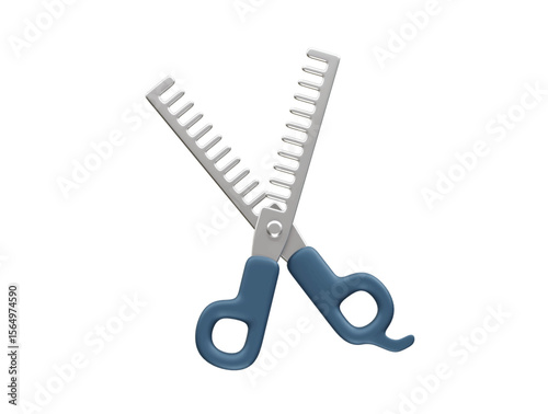 Hair Scissors icon 3d rendering illustration