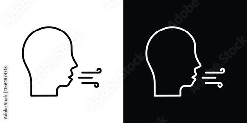 Breath icon logo element. Vector illustration. EPS10