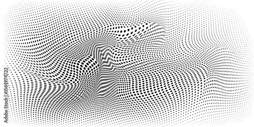 Halftone faded gradient texture. Grunge halftone grit background. White and black sand noise wallpaper. Retro pixilated vector backdrop