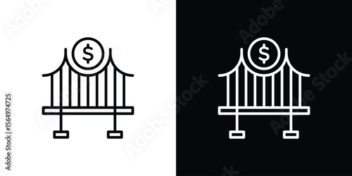 Bridging loan icon logo element. Vector illustration. EPS10