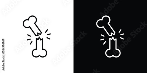 Broken bone icon logo element. Vector illustration. EPS10