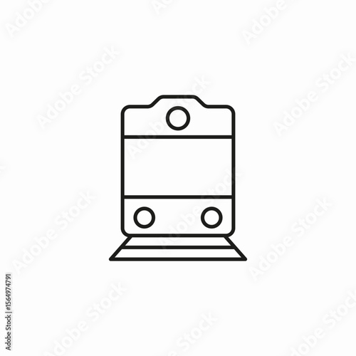 train head on icon sign vector