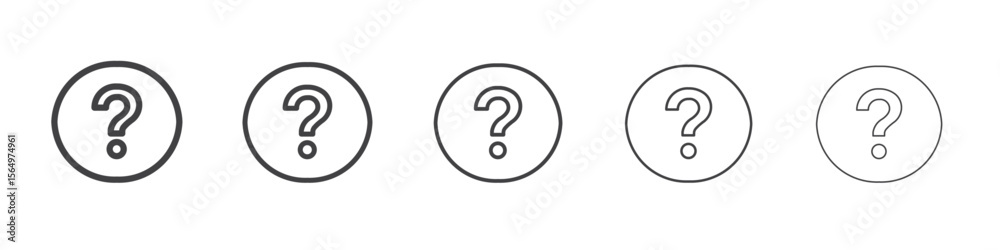 Question mark icon Line graphics illustration symbol Question mark icon Line graphics illustration symbol