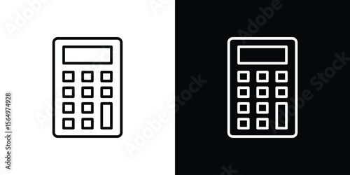 Calculator icon logo element. Vector illustration. EPS10