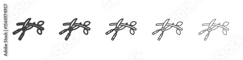 Pruning icon Line graphics illustration symbol