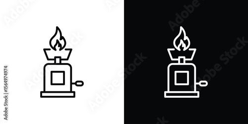 Camping gas icon logo element. Vector illustration. EPS10