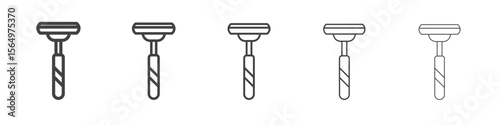 Razor blade icon Line graphics illustration symbol