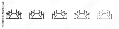 red carpet icon Line graphics illustration symbol