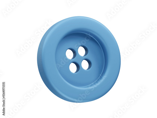 sewing button icon 3d rendering illustration