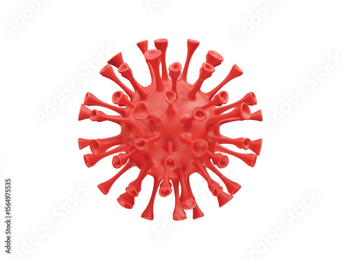 virus Particle icon 3d rendering illustration. Virus icon 3d