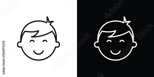 Child face icon logo element. Vector illustration. EPS10