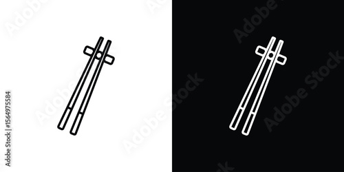Chopsticks icon logo element. Vector illustration. EPS10