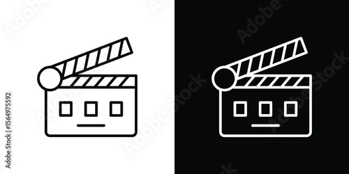 Cinema flapper icon logo element. Vector illustration. EPS10