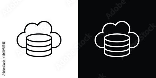 Cloud server icon logo element. Vector illustration. EPS10