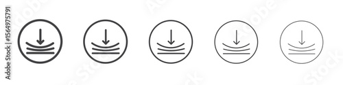 Resilience material icon Line graphics illustration symbol