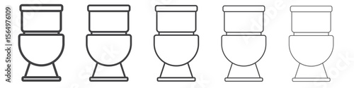 restroom toilet icon Line graphics illustration symbol