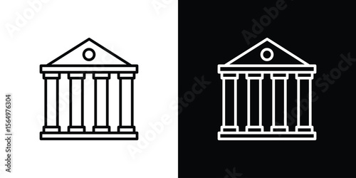 Courthouse icon logo element. Vector illustration. EPS10