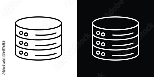 Cylinder database icon logo element. Vector illustration. EPS10