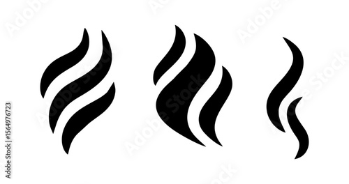 Vector smoke. Smoke, steam, smog, smell symbols. Smoke vector icons. Smoke icon set.