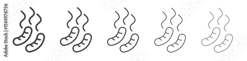 sausages icon Line graphics illustration symbol