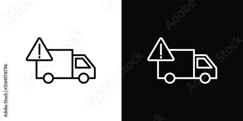Delivery delay icon logo element. Vector illustration. EPS10
