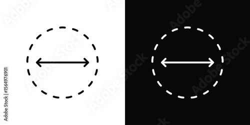 Diameter icon logo element. Vector illustration. EPS10