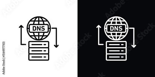 DNS icon logo element. Vector illustration. EPS10