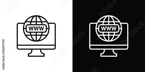 Domain icon logo element. Vector illustration. EPS10