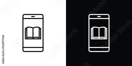 Ebook icon logo element. Vector illustration. EPS10