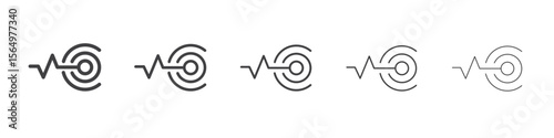 Sensor icon Line graphics illustration symbol