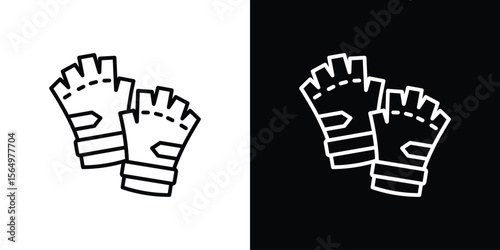 Fitness Gloves icon logo element. Vector illustration. EPS10