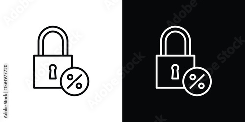 Fixed rate mortgage icon logo element. Vector illustration. EPS10