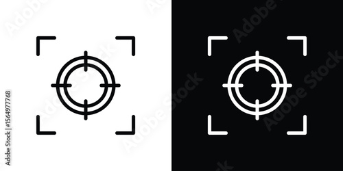 Focus icon logo element. Vector illustration. EPS10