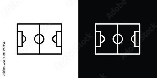 Football field icon logo element. Vector illustration. EPS10
