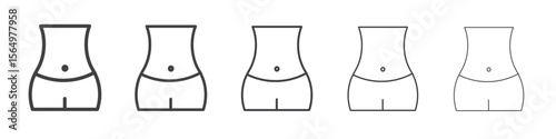 Slim, weight loss icon Line graphics illustration symbol
