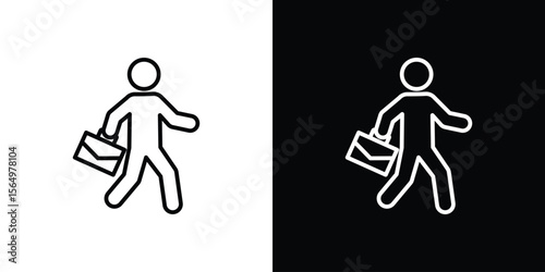 Going to work icon logo element. Vector illustration. EPS10