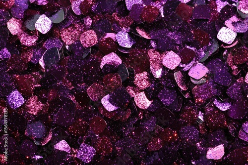 Sparkling Glitter Sequin Texture Background in Shades of Pink, Violet and Purple