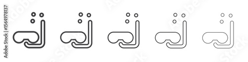 Snorkeling Icon Line graphics illustration symbol