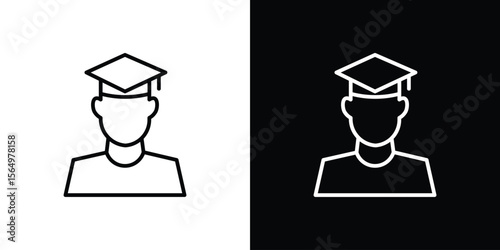 Graduated icon logo element. Vector illustration. EPS10
