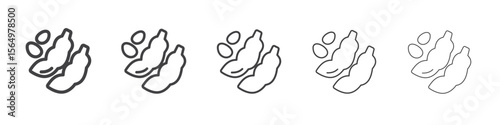 soybeans icon Line graphics illustration symbol