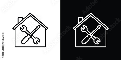 Home repair icon logo element. Vector illustration. EPS10