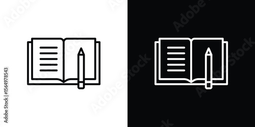 Homework icon logo element. Vector illustration. EPS10