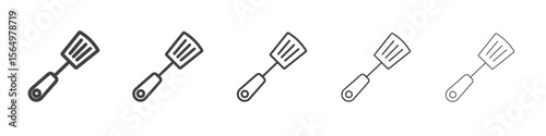 spatula icon Line graphics illustration symbol