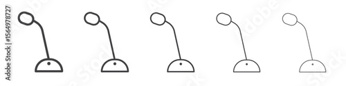 Speaker Microphone icon Line graphics illustration symbol