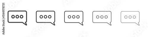Speech Bubble icon Line graphics illustration symbol