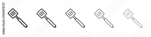 spatula icon Line graphics illustration symbol