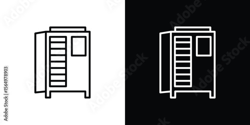 Infrared heat cabin icon logo element. Vector illustration. EPS10