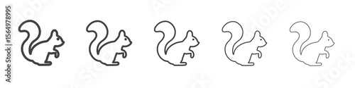 squirrel icon Line graphics illustration symbol