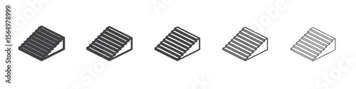 stairs icon Line graphics illustration symbol
